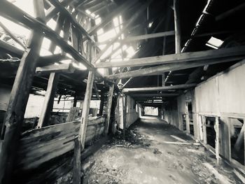 Interior of abandoned building