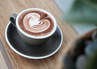 Close-up of coffee on table