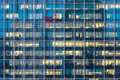 Full frame shot of modern glass building