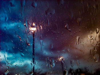 Painting against sky at night