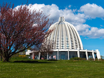 View of park with buildings in background