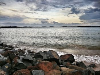 Scenic view of sea against sky