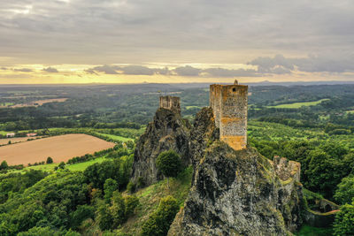 Panoramic view of buildings against sky