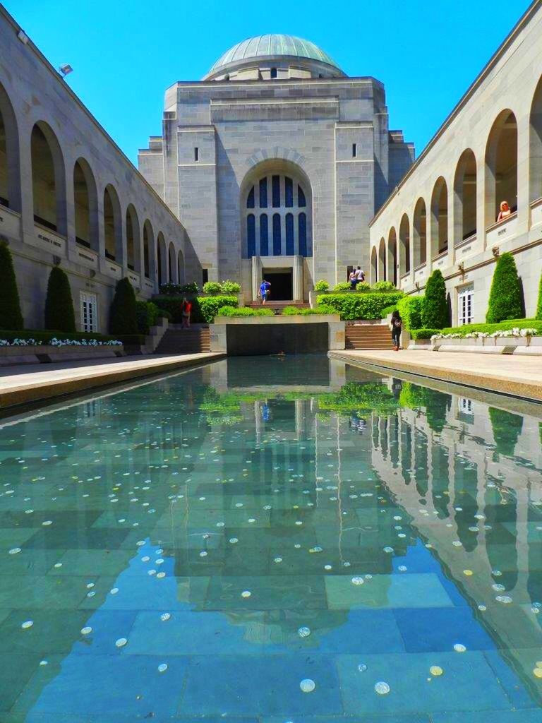 REFLECTION OF SWIMMING POOL IN A BUILDING