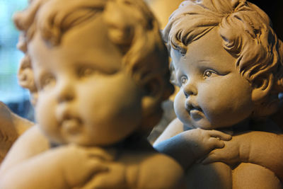 Close-up portrait of a statue