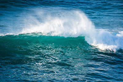 Waves splashing in sea