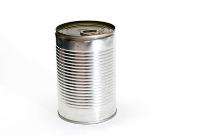 Close-up of beer glass against white background