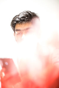 Close-up portrait of young man