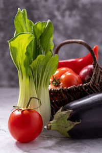 Close-up of vegetables on table