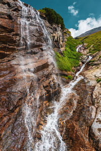 Scenic view of waterfall