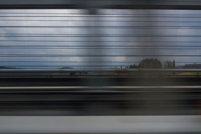 Train at railroad station platform