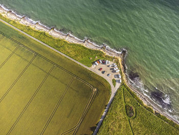 High angle view of sea