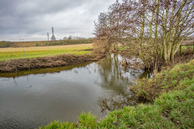 Scenic view of river against sky