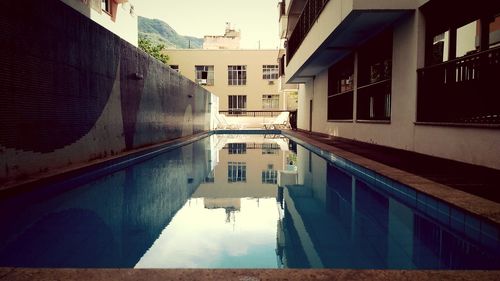 Swimming pool against sky