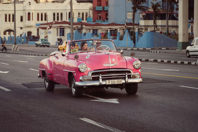 Cars on city street