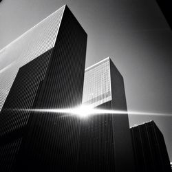 Low angle view of modern building against sky