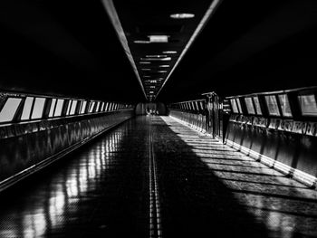 Empty railway station platform