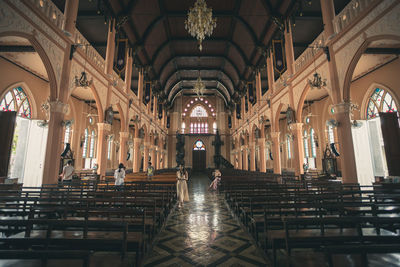 Interior of cathedral and building