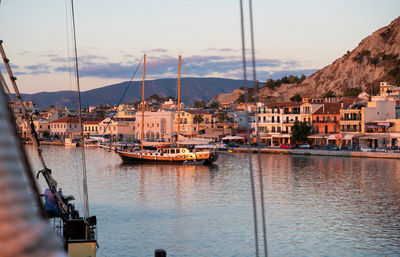 Boats in harbor