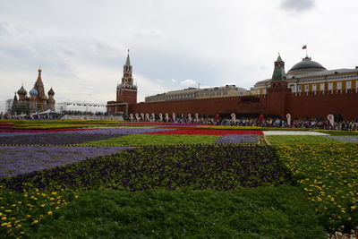 View of historical building against cloudy sky