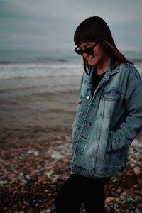 Young woman portrait at beach