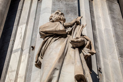 The second statue in front of the catania cathedral