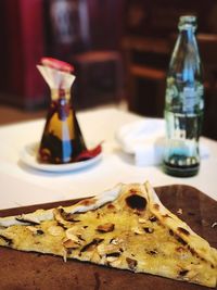 Close-up of food on table