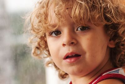 Close-up portrait of cute child