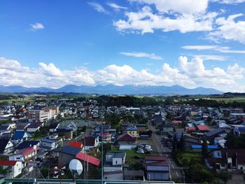 High angle shot of cityscape