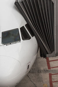 Close-up of airplane