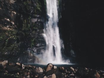 Scenic view of waterfall