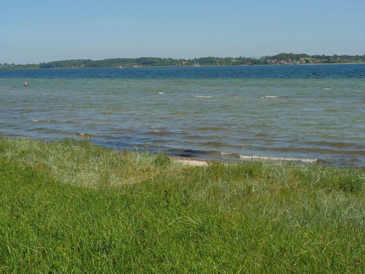 SCENIC VIEW OF BEACH AGAINST CLEAR SKY