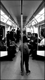 Group of people in train