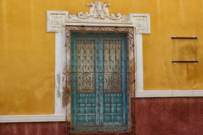 Close-up of closed door