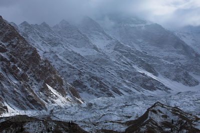 Scenic view of snowcapped mountains