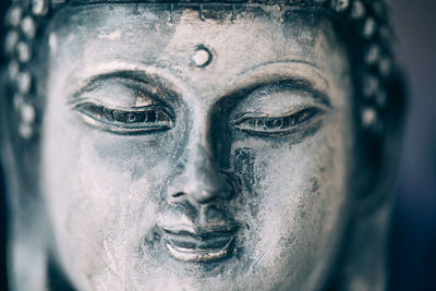 Close-up portrait of man statue