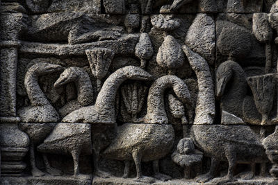 Close-up of animal sculpture