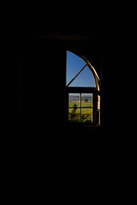 Window against clear sky