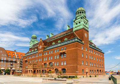 Low angle view of building against sky