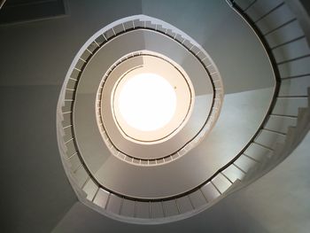 Low angle view of spiral staircase