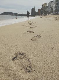 View of people on beach