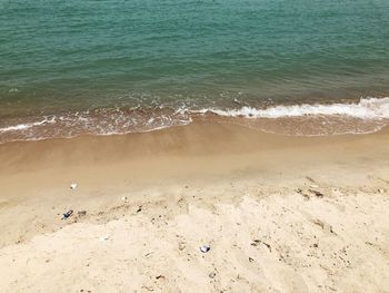 High angle view of beach