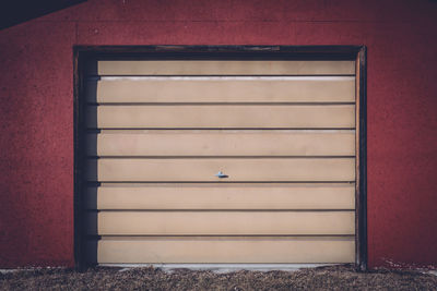 Close-up of closed shutter