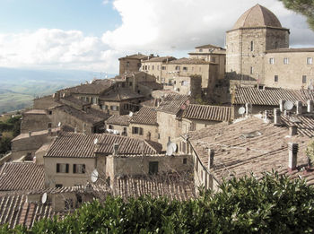 View of residential district against sky