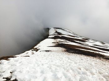 Scenic view of snow covered landscape in winter 