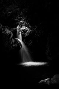 Scenic view of waterfall