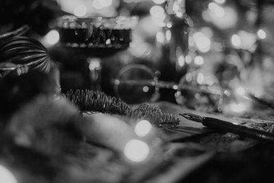 Christmas dark academia vintage harry potter table with fir, candles, mulled wine, books, glasses