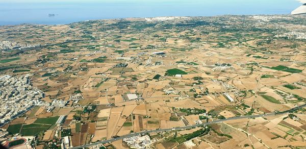 Aerial view of agricultural field