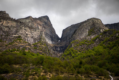 Scenic view of rocky mountains against sky