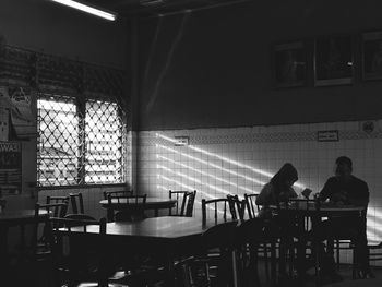 People sitting in restaurant